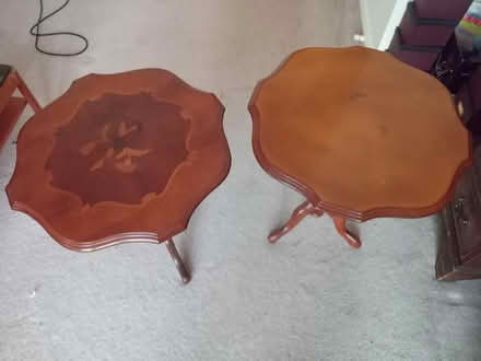 Photo of free Two Occasional Tables 59cm High X 54cm Wide (Hardwick OX16) #2