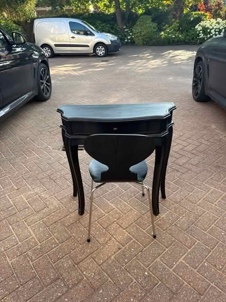 Photo of free Small Black Dressing Table & Chair (KT12) #2