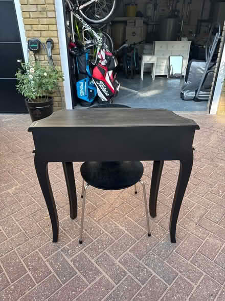 Photo of free Small Black Dressing Table & Chair (KT12) #3