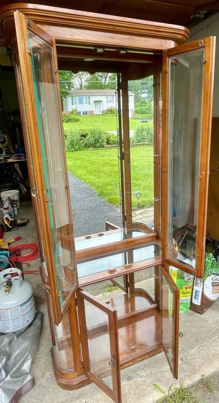 Photo of free Oak & Mirrored Glass Curio Cabinet (Stroudsburg) #3