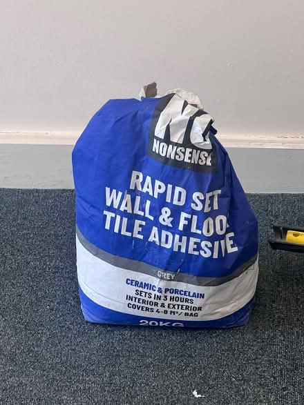 Photo of free Half a bag of rapid set tile adhesive (Upper Heyford OX25) #1