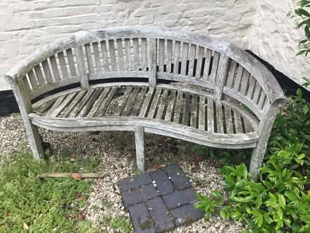 Photo of free Old teak garden bench (Malvern Link WR13) #1