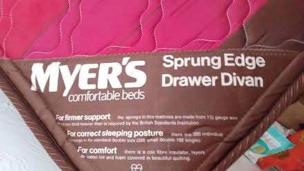 Photo of free Myers Double Sprung Mattress (CM21 High Wych) #2