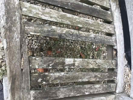 Photo of free Old teak garden bench (Malvern Link WR13) #2