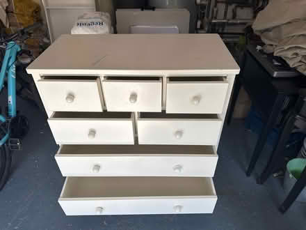 Photo of free White Wooden Chest of Drawers (KT12) #4