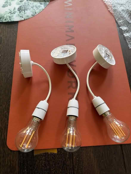 Photo of free 3 pendant light with bulbs (Charvil RG10) #1