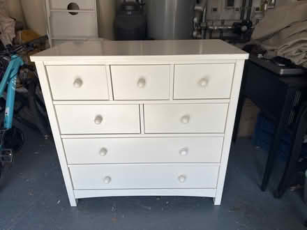 Photo of free White Wooden Chest of Drawers (KT12) #1