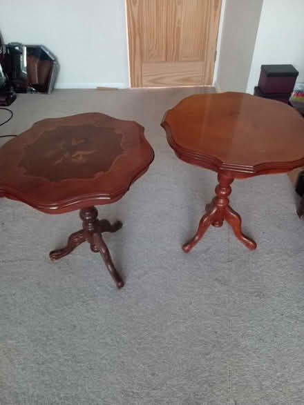Photo of free Two Occasional Tables 59cm High X 54cm Wide (Hardwick OX16) #1
