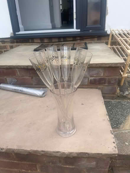 Photo of free Plastic ice bucket with 6 plastic wine flutes (Chelmer Village CM2) #1