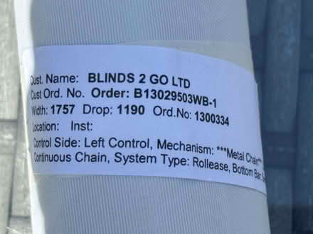 Photo of free Grey rollerblind (Blinds2Go) (Easington OX16) #2