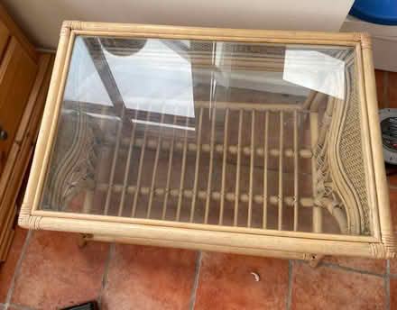 Photo of free Cane, glass coffee table (Shrewsbury, Shropshire) #1