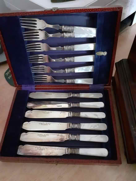 Photo of free Boxed Silver Plated Fish Cutlery (Hertford Heath SG13) #1