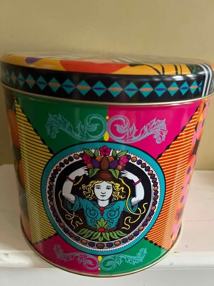 Photo of free Large colourful tin (Windsor SL4) #2