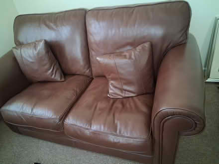 Photo of free 2 seater leather sofa (PL25) #1