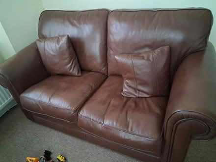Photo of free 2 seater leather sofa (PL25) #2