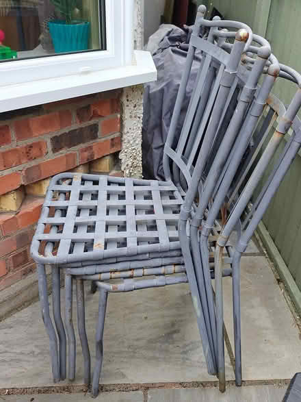 Photo of free 5 metal garden chairs (Lucan) #1