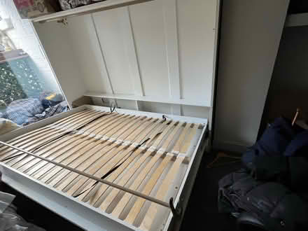 Photo of free Space-Saving Double Horizontal Wall Bed - Light Wood & White (Victoria SW1V) #4