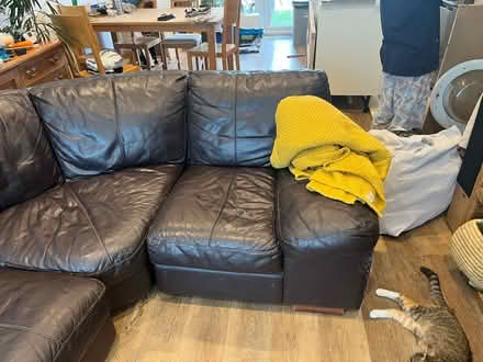 Photo of free Real Leather corner sofa (Bromley north BR1) #2