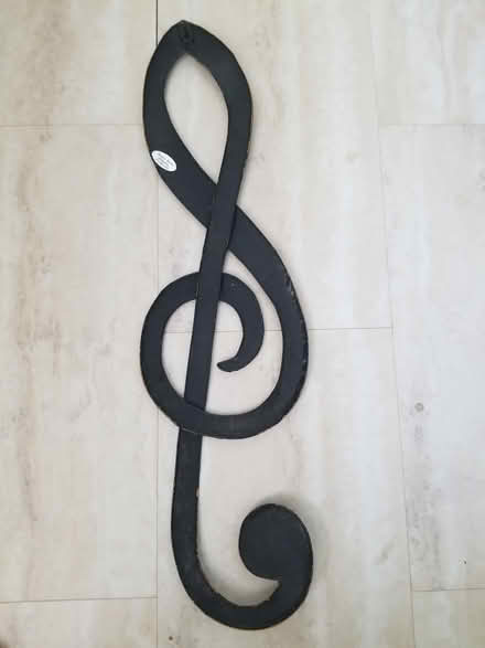 Photo of free Metal treble cleft wall hanging (Hunt Club) #2