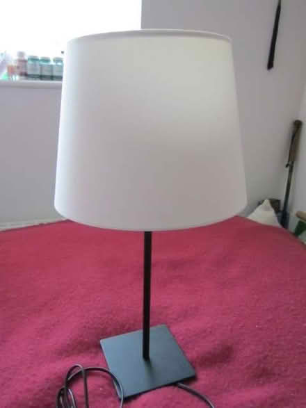 Photo of free Ikea table lamp lightshade White Black almost new (Canonbury N1) #1