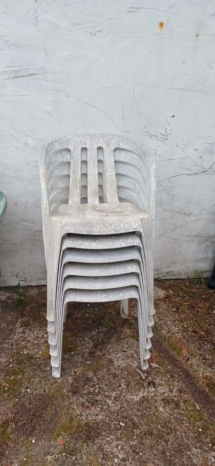 Photo of free White garden chairs x6 (Hough CW2) #1