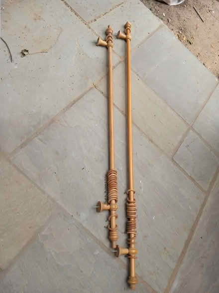 Photo of free Wooden curtain poles x2 (Oxford-Freegle CGA OX4) #1