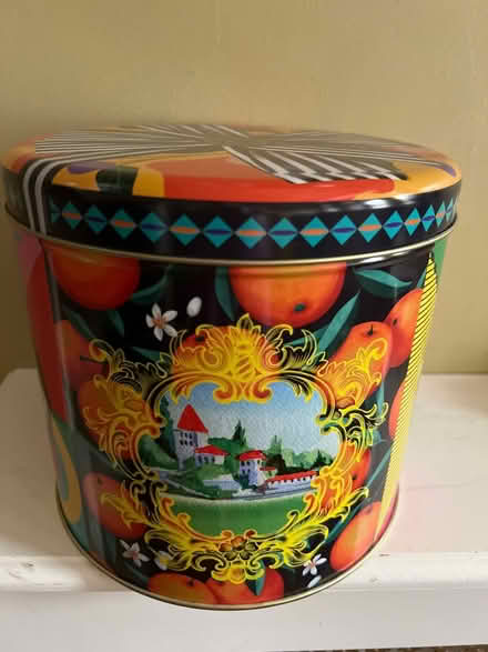 Photo of free Large colourful tin (Windsor SL4) #4
