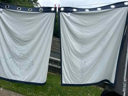 Photo of free Blue pair of curtains (Axminster) #2