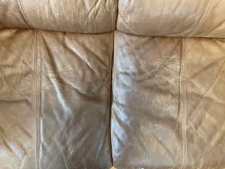 Photo of free Double leather Sofa and 2 Large Storage Ottomans. (Milnthorpe LA7) #3