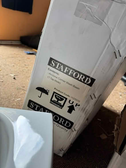 Photo of free New corner sink and pedestal (Farnborough) #4