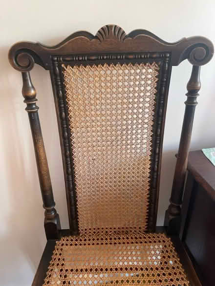 Photo of free 3 x spindle chairs (cane seating) (Maldon CM9) #3