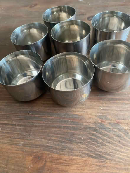 Photo of free 7 small stainless steels pots (Stroud GL5) #1