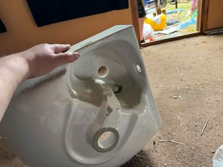 Photo of free New corner sink and pedestal (Farnborough) #2