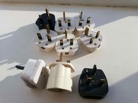 Photo of free Assorted plugs, 6x standard UK + 3 adapters (Bradleys Both BD20) #1