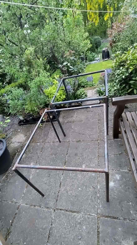 Photo of free 2 square metal (ex table) frames (Lower Walkley S6) #1