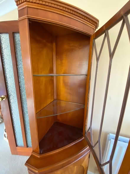 Photo of free Wooden Corner cabinet (Stanpit, Mudeford) #3