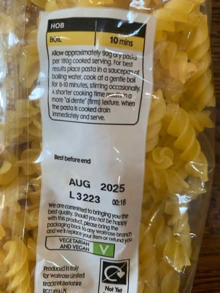 Photo of free GF pasta (Malvern Link WR14) #2
