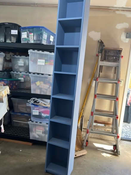 Photo of free Tall hardwood Bookshelf (Near Ortega Park) #1