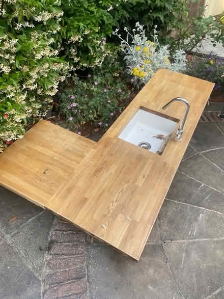 Photo of free Wooden work surface and sink (not tap) (Cookham Rise SL6) #1
