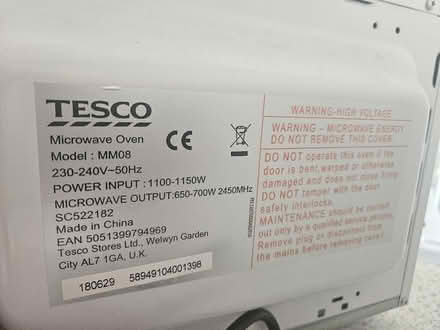 Photo of free Microwave (Near Fairlands, Stevenage, SG2) #2