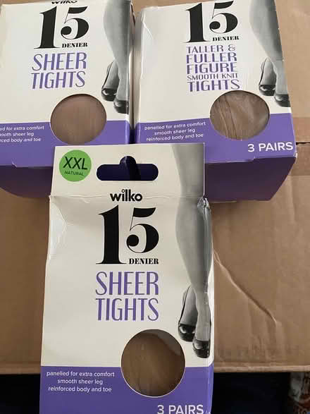 Photo of free 3 x boxes XXL tights (9 pairs) (Denvilles Havant) #1
