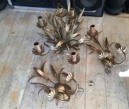 Photo of free Chandelier and 2 wall sconces (RG12, Binfield) #1