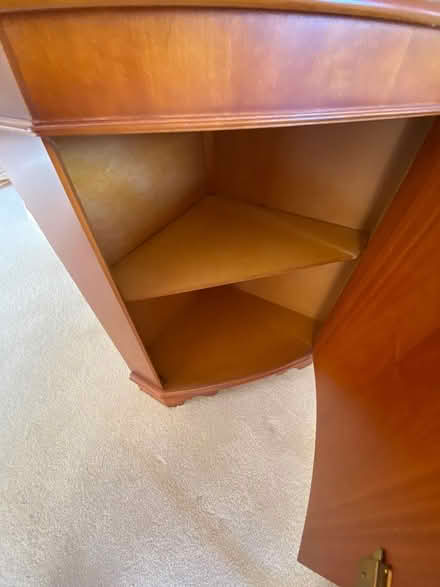 Photo of free Wooden Corner cabinet (Stanpit, Mudeford) #2
