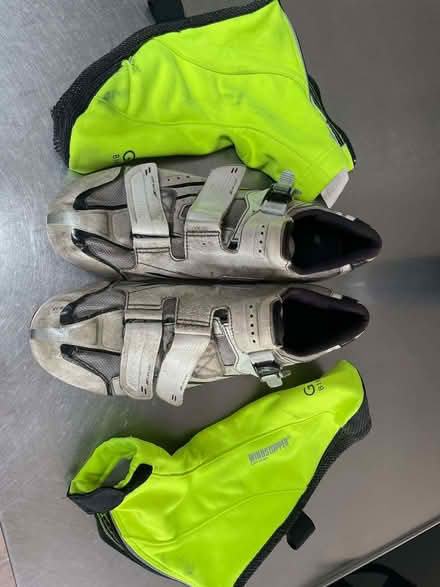 Photo of free Size 11.5 / 47 cycling shoes & overboots (St Margarets TW1) #1