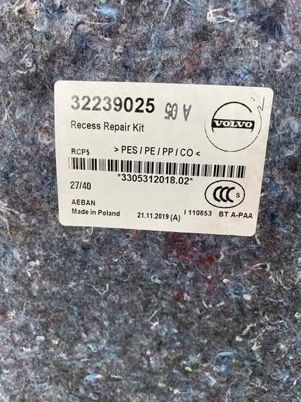 Photo of free Volvo V90 boot lower liner (Cople) #2