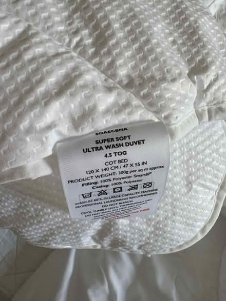Photo of free Cot duvets - the white company (SW15) #4