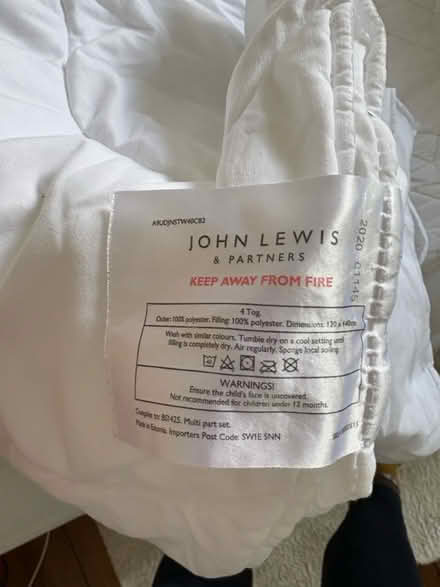 Photo of free Cot duvets - the white company (SW15) #1