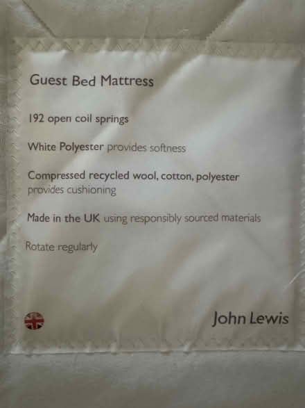 Photo of free John Lewis single mattress (Meldreth) #2