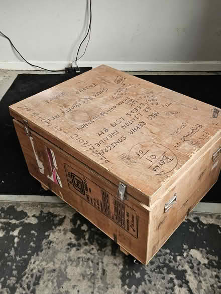 Photo of free Large storage trunk on wheels (LS26 rothwell) #1