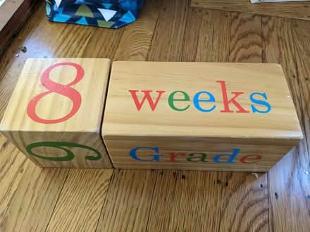Photo of free Date blocks for baby/kid pictures (Elmwood) #1
